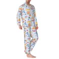 thumbnail image 2 of Balery Cute Shark Pijama para Hombre de Dos Piezas con Manga Larga, Conjunto de Dormir y Descanso Suave con Bolsillos-X-Large, 2 of 7