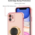 thumbnail image 4 of for iPhone 11 Case Cute 6D Astronaut Case with Stand Function Luxury Plating Case Cover Slim Fit Soft TPU Shockproof Bumper Protective Electroplated Case for Girls Boys,6.1 inch,Pink, 4 of 6