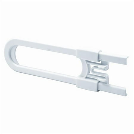 Plastic Cabinet Slide Lock, White, Pack of 6
