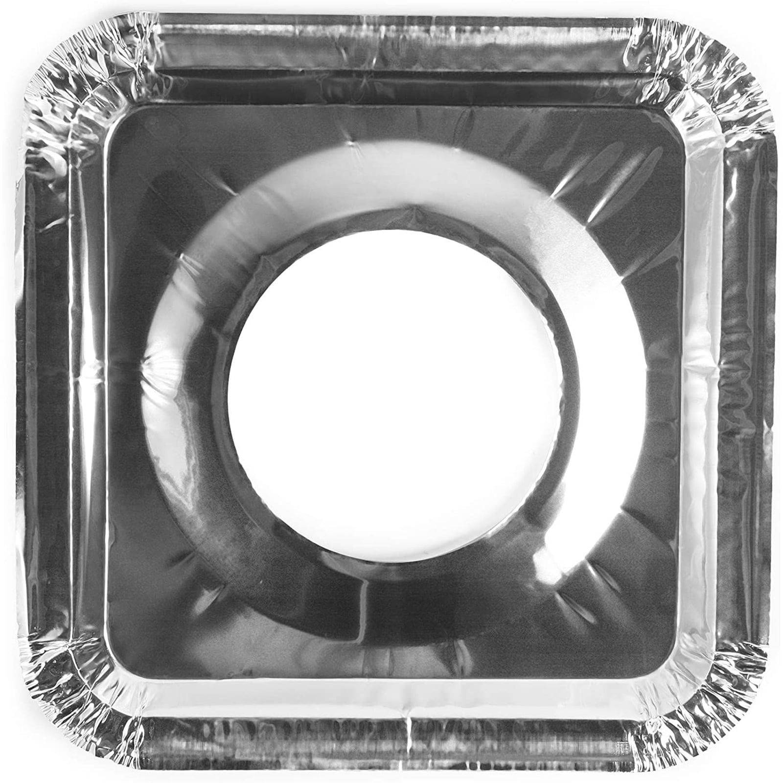 Gas Burner Covers (100 Pack) Disposable Aluminum Foil Square Stove Burner Liners, 8.5 Inch Gas Range Stove Top Protector