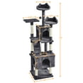 thumbnail image 4 of Yaheetech 71.7″ H Cat Tree with 2 Condos & 3 Top Platform & Scratching Posts, Dark Gray, 4 of 11