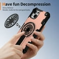 thumbnail image 2 of Strong Magnetic for iPhone 14 Case with Hidden Stand, Compatible with Mag-Safe, Military Grade Drop Protection, Built-in Kickstand for iPhone 14 Heavy Duty Shockproof Cover, Rosegold, 2 of 7