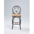 thumbnail image 3 of 0745 Bella Vita 30" Memory Return Swivel Bar Stool in Taupe Suede, 3 of 4