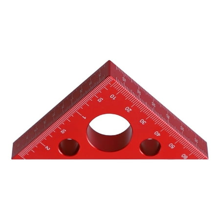 

Begine Clearance Inch Aluminum Alloy Thickened Triangle Ruler Red 45/90 Triangle Ruler Aluminum Alloy Frosted Right Angle Gauge Woodworking Drafting Triangles Protractor Measuring Tool