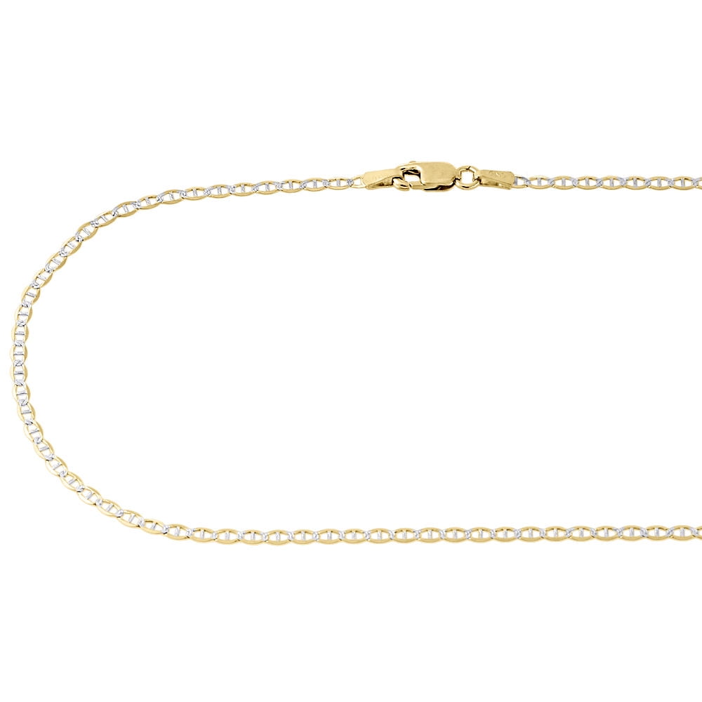 Women 10K Yellow Gold Mariner Chain Necklace in 1.90 Grams 18" Jewelry for Gift