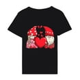thumbnail image 5 of CALAFEBILA Womens Blouses Plus Size Womens Valentines,Womens Fashion Casual Short Sleeve Crew Neck Love Print T-shirts Valentines Day Gifts for Girlfriend Tops, 5 of 5