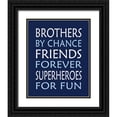 thumbnail image 1 of Robinson, Tamara 15x18 Black Ornate Wood Framed with Double Matting Museum Art Print Titled - Brothers Superhero, 1 of 4