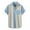 Light Blue, variant on TIHLMK Mens Tshirts Summer Men's Printed Stripe Casual Fashion Lapel Short Sleeve Shirt Blouse