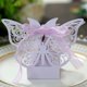 thumbnail image 1 of Cajas de papel con forma de mariposa recortadas con láser en color rosa para bombones y bodas, 50 unidades, 1 of 6