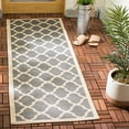 thumbnail image 3 of Safavieh Courtyard Amber Geometric Indoor/Outdoor Runner Rug, Anthracite/Beige, 2'3" x 10', 3 of 10