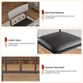 thumbnail image 6 of Bar Stools Set of 4, Upholstered Counter Height Bar Stools with Backrest and Footrest, Kitchen Barstools for Island, Counter Bar, Gray, 6 of 9
