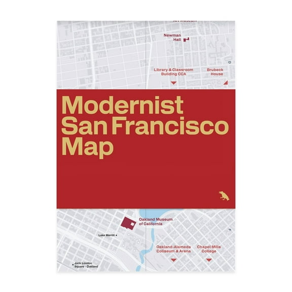 Blue Crow Media Architecture Maps Modernist San Francisco Map: Guide to Modernist Architecture in Bay Area, (Paperback)