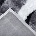 thumbnail image 5 of 8x10 Feet Large Size Light Gray Dark Gray Two Tone Color 3D Hand Woven Shag Shaggy Fluffy Fuzzy Furry Modern Contemporary Decorative Designer Bedroom Living Room Area Rug Carpet Rug Plush, 5 of 5