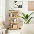thumbnail image 4 of Gymax 4-Tier Bookshelf Bamboo Ladder Shelf Bathroom Shelves Storage Plant Stand Rack, 4 of 10