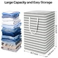 thumbnail image 3 of 1*Dirty Clothes Basket Clearance! Laundry Basket Laundry Basket Can Be Folded With Long and Short Handles for Easy Carrying and Cleaning Freestanding for Bedroom Bathroom Home Textile Storage, 3 of 9