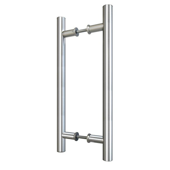 Jubest Poignée de Porte Coulissante 16 Pouces" en Acier Inoxydable, Poignée de Porte Coulissante en Forme de H Double Face, Poignée de Porte Pivotante Robuste
