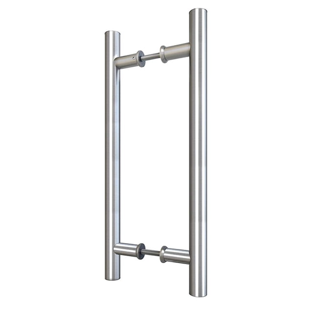 Jubest Poignée de Porte Coulissante 16 Pouces" en Acier Inoxydable, Poignée de Porte Coulissante en Forme de H Double Face, Poignée de Porte Pivotante Robuste