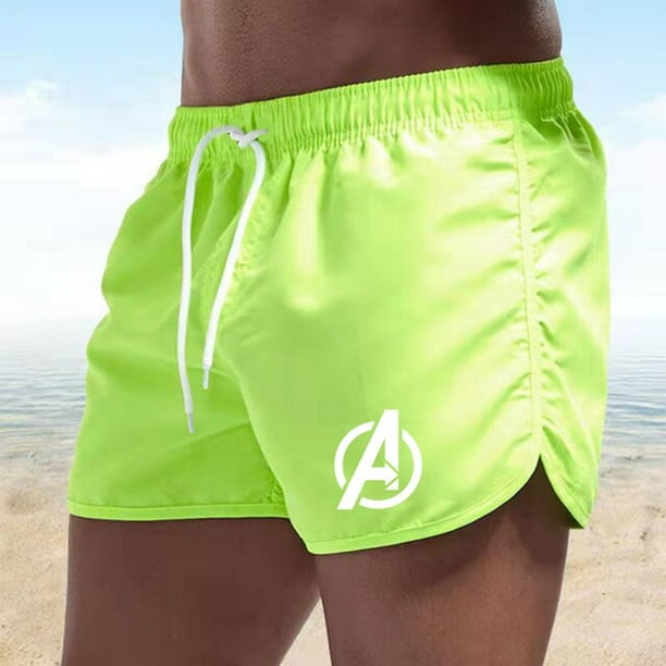 Pantalones cortos de playa para hombre Bermudas de bano banadores de playa tabla de correr pantalones deportivos de surf novedad de verano Fivean