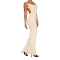 thumbnail image 4 of Coduop Women Sleeveless Backless Bodycon Long Dress Fishtail Spaghetti Strap Party Maxi Dress, 4 of 9