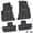 Black w/ Lime Insert, variant on Flextread Floor Mats for 11-24 Dodge Challenger RWD - Mopar Licensed Factory Fit - Black w/ White T/A Insert - Custom Vintage - 100% Made in USA