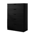 thumbnail image 2 of BenJara Tall Dresser Chest, 44 Inch Freestanding with 5 Drawers, Classic Black, 2 of 6