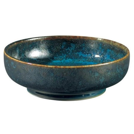 

Oneida F1468994293 9 oz 4.75 in. Studio Pottery Footed Bowl Blue