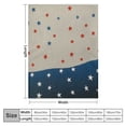 thumbnail image 4 of PRATYUS 4th of July Memorial Day White Blue Red Star Flannel Plush Blanket Lightweight Soft Blanket 60x80in, 4 of 6