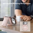 thumbnail image 2 of Funda DREAMME para iPhone 17 Pro Max con cartera, RFID, color oro rosa, 2 of 9