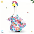 thumbnail image 2 of Nkmbld Porch Goose Decor for 23" Lawn Cement Plastic Goose Statue Decor, Porch Geese Clothes Flower Shirt for Garden Patio Yard Outdoor Decorations, 2 of 5