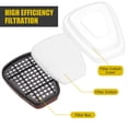 thumbnail image 3 of Protector facial Respirador reutilizable de media cara 6200 Máscara de gas Protección respiratoria Respiradores para pintar Vapor orgánico Soldadura Pulido Carpintería y otra protección laboral Irfora Protector facial, 3 of 7