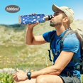 thumbnail image 6 of Yayeee 33oz Insulated Water Bottle Double Wall Stainless Steel with Flip Straw Lid, Green Dots, 6 of 7