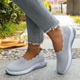 thumbnail image 6 of EliteGoogv Womens Slip On Sneakers Breathable Mesh Round Toe Walking Shoes For Women Summer Lightweight Footwear Grey US:7.5, 6 of 8
