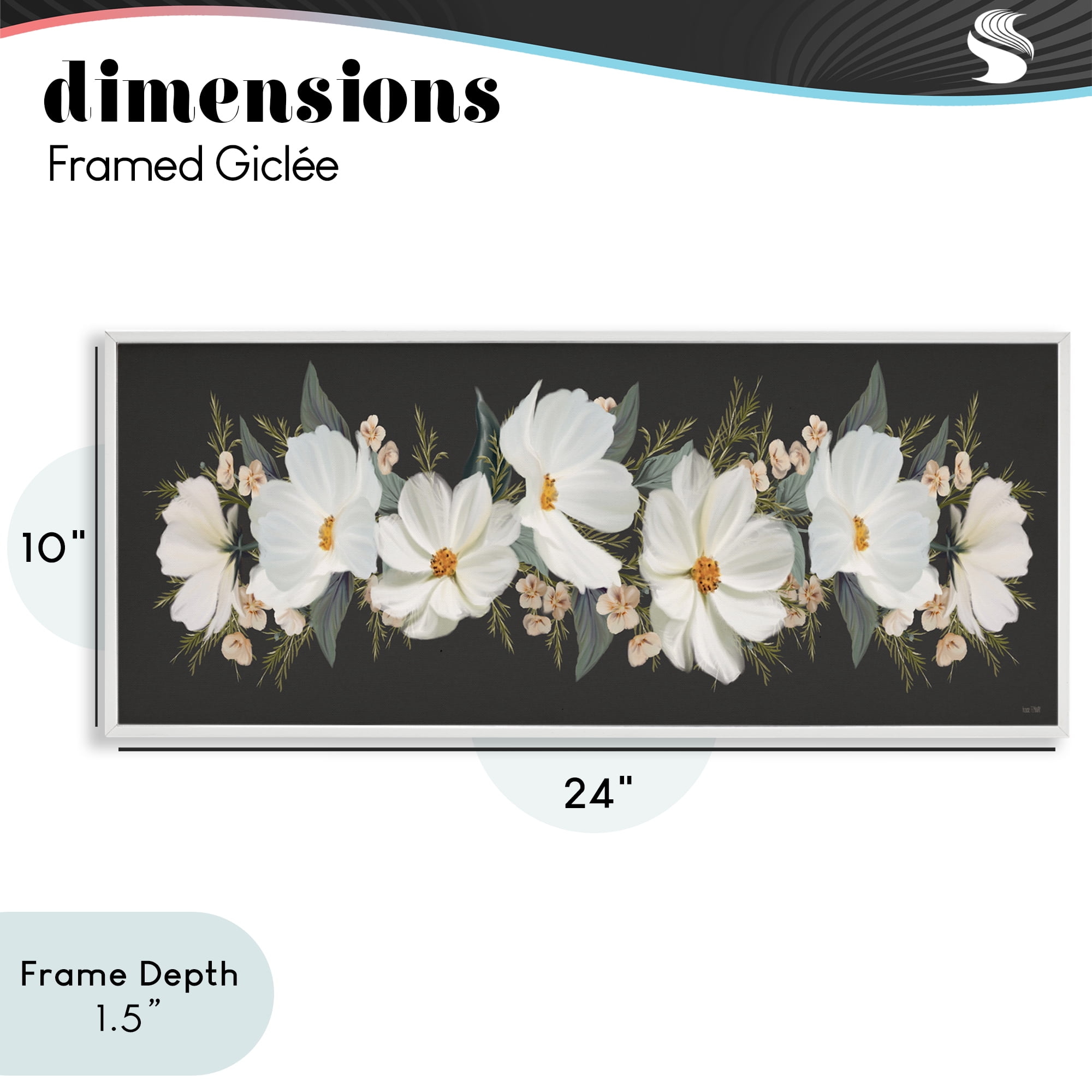 Stupell Industries Line Of Lace Cosmos White Framed Giclee Art, design by House Fenway