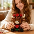 thumbnail image 5 of Highland Cow Rose Building Blocks Set, Collectible Animal Building Toy, Creative Scottish Cow Rose Brick Set for Adults, DIY Home Office Decor, STEM Education-Gift Ideas, 5 of 7