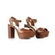 thumbnail image 2 of Sandalia Tacon de plataforma alto Mujer Flexi Piel 103703 Cafe Flexi Piel, 2 of 4