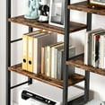 thumbnail image 4 of Walsunny Triple Wide 5 Tier Bookshelf Bookcase Wooden Bookshelves with 14 Open Display Shelves for Bedroom Living Room Home Office,Rustic Brown, 4 of 6