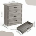 thumbnail image 4 of Holliwill 4 Drawer Dressers for Bedroom, Modern Wood Chest of Drawers Storage Cabinet for Living Room, Hallway, Gray, 4 of 10