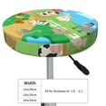 thumbnail image 4 of Kll Farm Animals Round Bar Chair Cushion Cover 14 Inch,Bar Stool Protector With Elastic, Soft Washable, 4 of 7