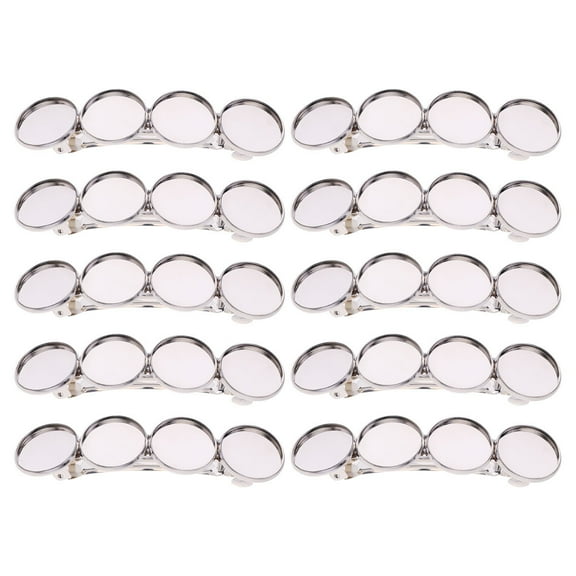 HOMEMAXS DIY Hair Accessories Spring Clips Copper Silver for Decoration 10pcs