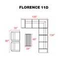 thumbnail image 2 of Florence 11 Piece Outdoor Wicker Patio Furniture Set 11d, 2 of 2