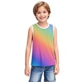 thumbnail image 6 of WRKEKC Girls Summer Tank Tops, Casual Tank for Girls, Toddler Kids Boys And Fashion Cute Gradient Print Soft Sleeveless Bottom Camisole, 6 of 7