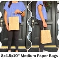 thumbnail image 2 of Kraft Paper Gift Bags with Handles 8x4.5x10 25Pcs Brown Gift Bags Bulk Medium Size Small Business Bags, Party Bags, Retail Kraft Shopping Bags, 2 of 9