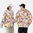 thumbnail image 5 of Fotbe Butterflies and Roses Men's Women's UPF 50+ Sun Protection Jacket Hooded Cooling Shirt with Pockets Hiking Outdoor Performance-Small, 5 of 8