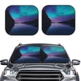 thumbnail image 2 of Salouo Night At Lake Aurora Pattern Car Windshield Sun Shade Foldable | Front Windshield Shade for Sun, Heat and UV Rays | Interior Sun Protection-Large, 2 of 6