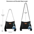 thumbnail image 3 of Wrangler Women Shoulder Crossbody Bag, Medium Western Fringe Hobo Purse, Black, 3 of 6