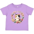 thumbnail image 3 of Inktastic Calico Kitten Cat Lover Wreath Girls Toddler T-Shirt, 3 of 5