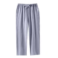 thumbnail image 2 of Loopsun Mens Pajama Pants, Men's Casual Solid Straight Pajama Full Length Pant with Pocket Gray,M, 2 of 4