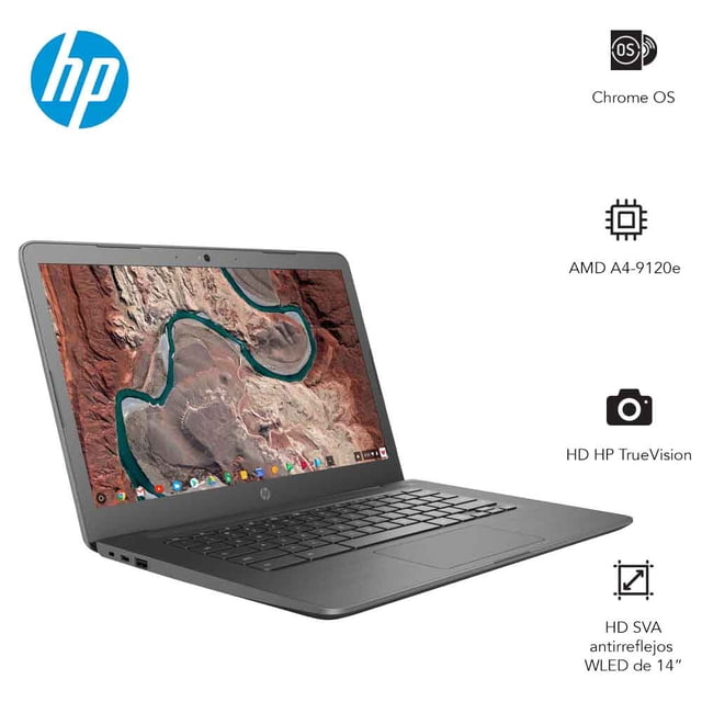 HP Chromebook - 14-db0025nr 14" TS AMD A4-9120C 1.5 GHz AMD Radeon™ R3 Graphics 4 GB RAM 32 GB eMMC Chrome OS™ BT Webcam Chalkboard gray - Refurbished HP 14-db0025nr