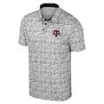 thumbnail image 2 of Men's Colosseum Black/White Texas A&M Aggies Big & Tall Allover Polo, 2 of 3