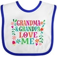 thumbnail image 3 of Inktastic Grandma Grandpa Love Me Girls Girls Baby Bib, 3 of 4